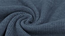Jersey - Uni Rib - Jeansblauw