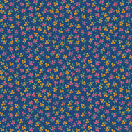 Jersey - Little Flowers - Kobalt