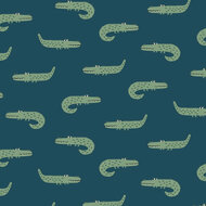 Poplin - Alligator - Marine