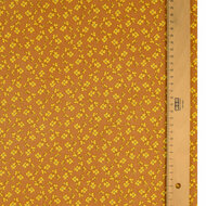 Viscose - Bloemetjes - Mosterdgeel