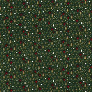 Poplin - Kerstbomen Foil - Groen