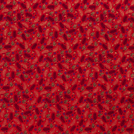 Poplin - Kerst Blaadjes Foil - Rood
