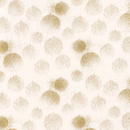 Poplin - Kerstballen Foil - Ecru