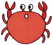 Strijkapplicatie Krab (Eva Mouton)