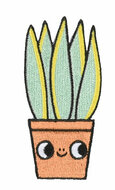 Strijkapplicatie Sanseveria (Eva Mouton)