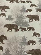 French Terry - Digital Toff Bears - Grijs/Beige