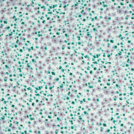 Viscose - Kleine Blauwe Bloempjes - Wit