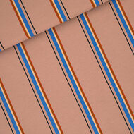French Terry - Lines - Caf&amp;#x0082; Au Lait