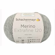 Schachenmayr Merino Extrafine 120 - 190 - Gemeleerd Lichtgrijs