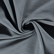 Ottoman Rib Jersey - Uni - Staalblauw