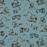 Sweat - Construction Vehicle - Rookblauw