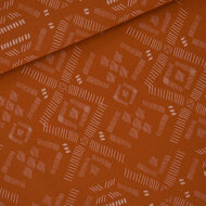 French Terry - Pattern Stripes - Herfstbruin