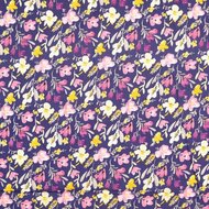 Viscose - Flowers - Paars