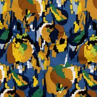 Viscose Jersey - Flowers - Jeansblauw