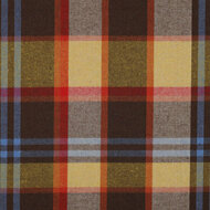 Flanel - Checks Yarn Dyed - Bruin-Oranje-Oker-Blauw