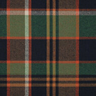 Flanel - Checks Yarn Dyed - Navy-Oranje-Groen