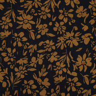 Viscose Stretch - Flowers - Navy