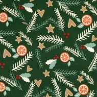 Poplin - Kerst - Groen