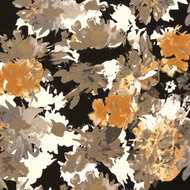 Viscose Jersey - Bloemen - Zwart