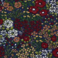 Canvas - Flowers - Donkerblauw