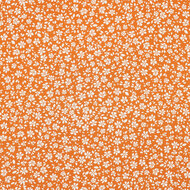 Viscose Poplin Stretch - Small Flowers - Oranje