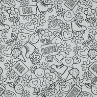 Poplin - Retro Colourable - Zwart-Wit