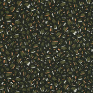 Viscose - Flowers and Stripes - Legergroen