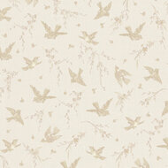 Katoen - Cream Birds - Ecru