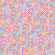Katoen - Orange - Multi Mosaic - Multicolor