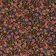 Viscose - Little Flowers - Zwart