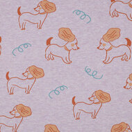 Sweat - Dogs - Gemeleerd Lila