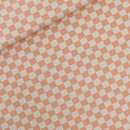French Terry - Checkers - Wolkwit-Perzikparfait
