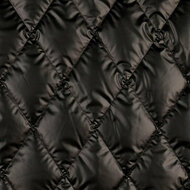Matelass&eacute; - Uni Quilted - Zwart