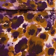 Viscose - Waterpaint Flowers - Lichtroze