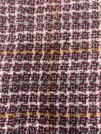 Boucl&eacute; - Carreau - Aubergine