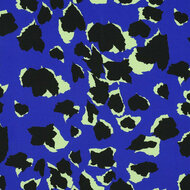 Viscose - Animal Skin - Kobalt