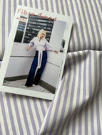 Poplin - Stone Washed Stripes - Lila