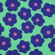 Poplin - Big Flower - Limoen