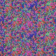 Ecovero Viscose - Colorful Garden - Kobalt