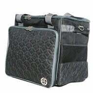Babysnap Overlocktas Zwart Quilted