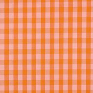 Katoen - Yarn Dyed Checks - Oranje-Zalm