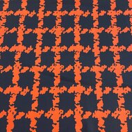Satijn-Raster-Navy/Oranje