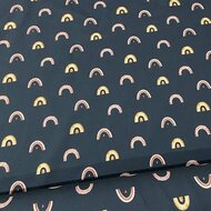 French Terry - Rainbows - Navy