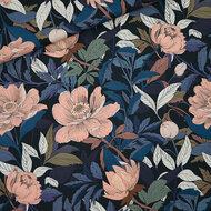 French Terry - Pasture Rose - Zwart