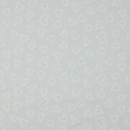 Katoen Voile - Embroidery Hearts - Wit
