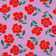 Soft Sweat - Red Flowers - Lila