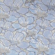 Jacquard - Bloemen - Blauw