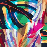 Viscose - Abstract Leaves - Multicolor