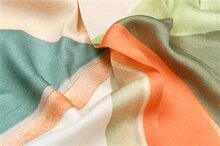 Viscose - Geometric - Zalm-Oranje-Groen