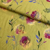 Viscose - Flowers - Limoen